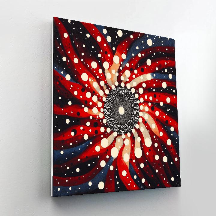 Yayoi Kusama Inspired Cosmic Infinity painting number kit