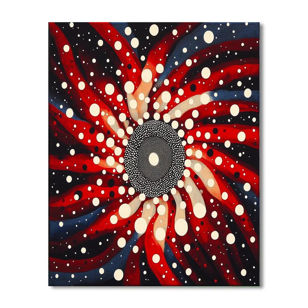 Yayoi Kusama Inspired Cosmic Infinity painting number kit