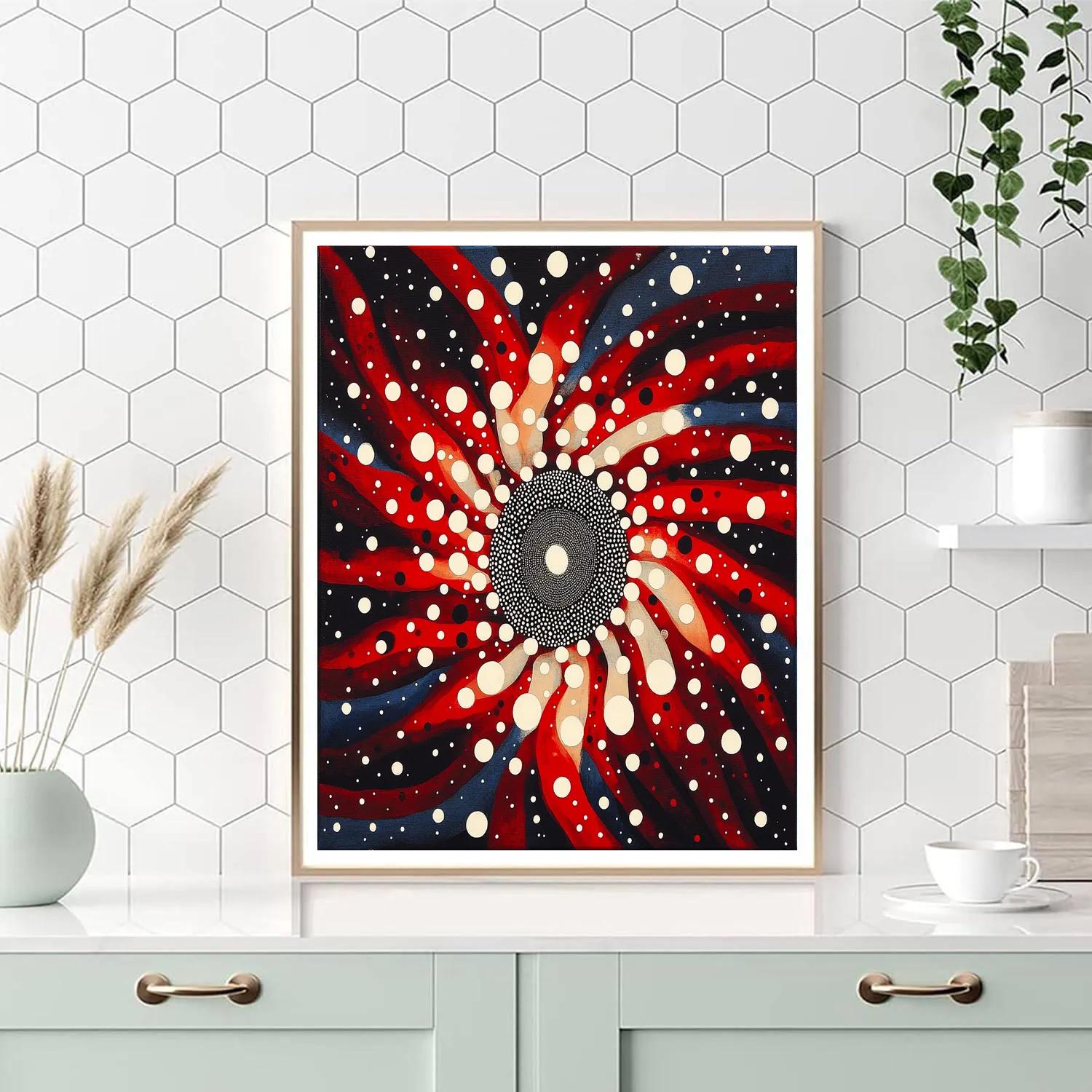 Yayoi Kusama Inspired Cosmic Infinity painting number kit