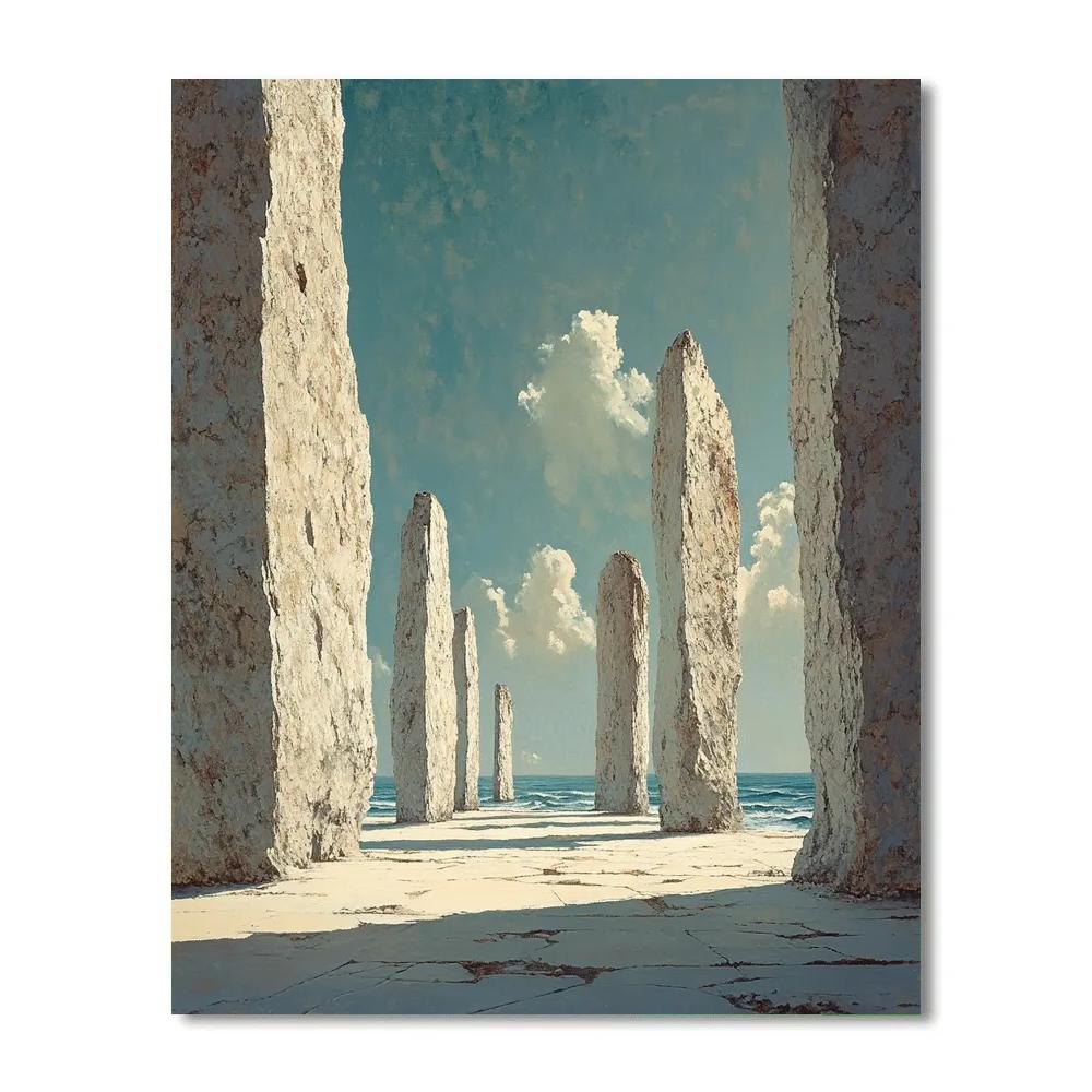 Michelangelo Inspired Tidal Pillars paint by color