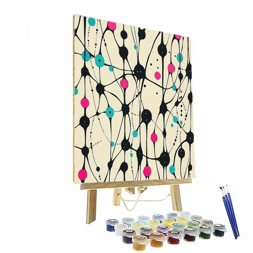 Yayoi Kusama Inspired Neural Web paint by number