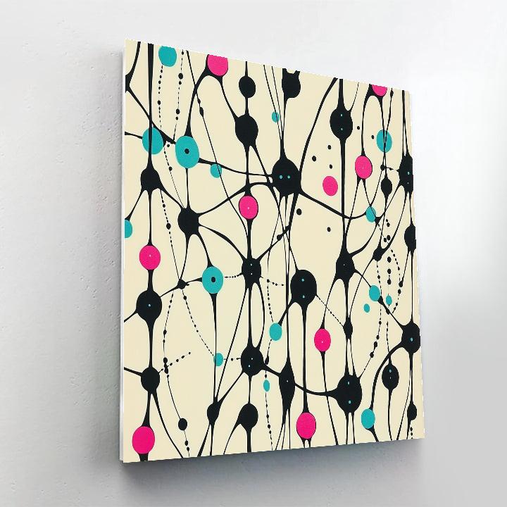 Yayoi Kusama Inspired Neural Web paint by number