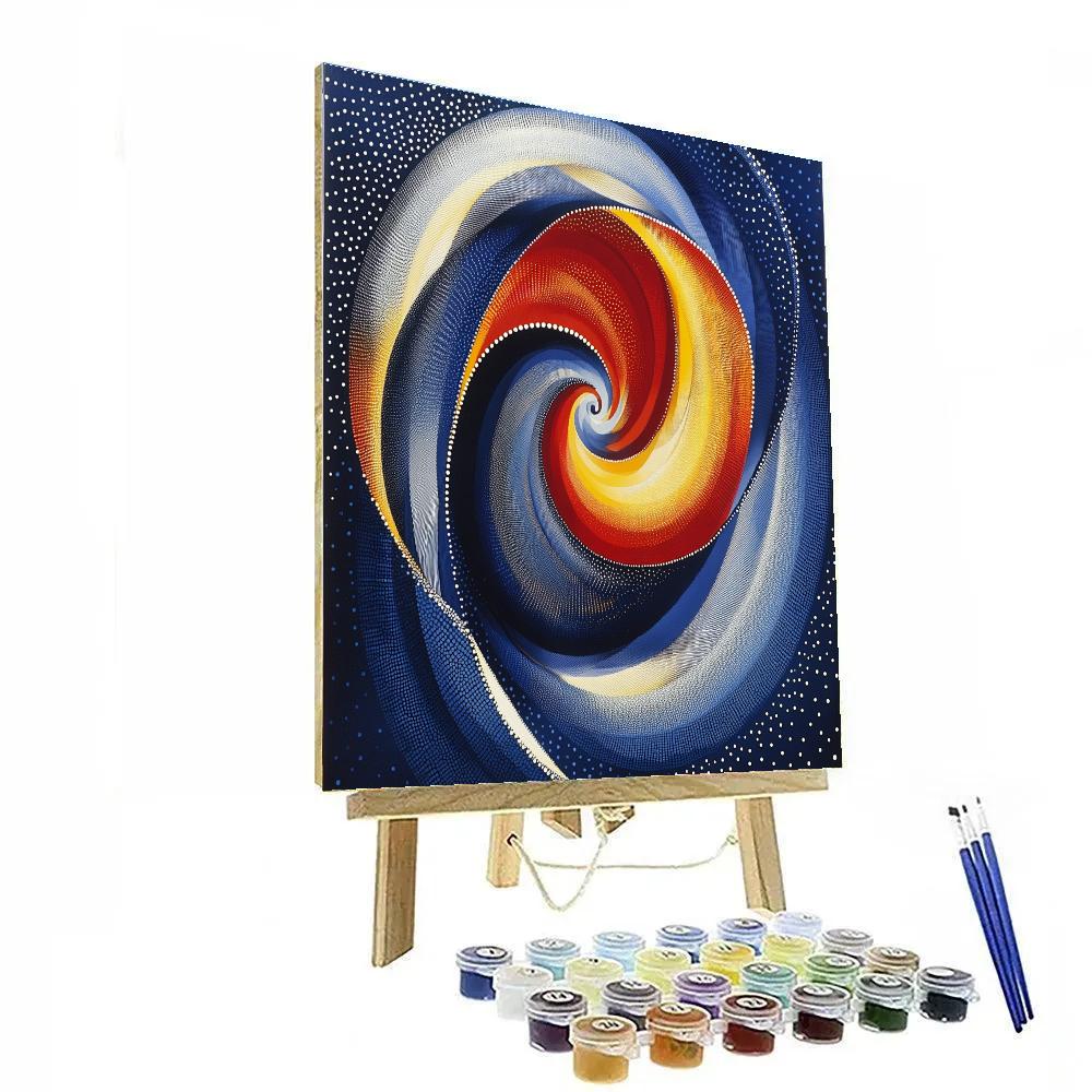 Yayoi Kusama Inspired Time Vortex Number painting