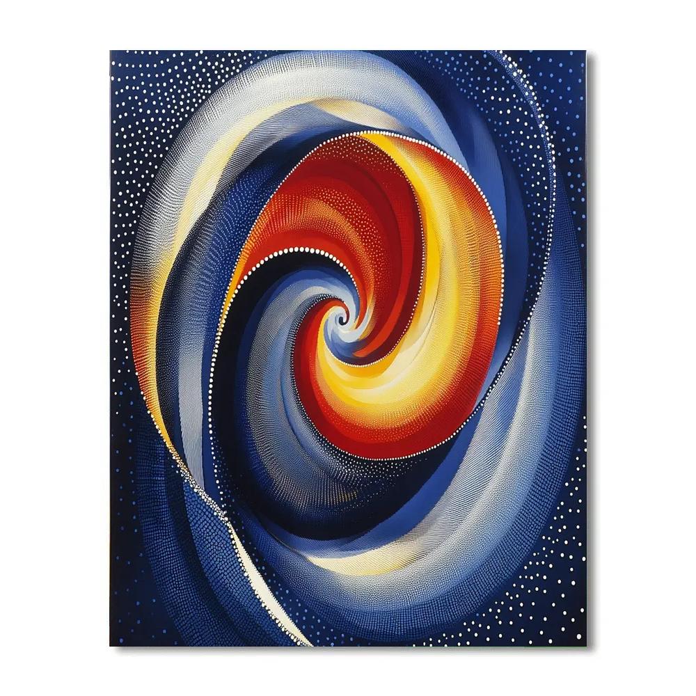 Yayoi Kusama Inspired Time Vortex Number painting