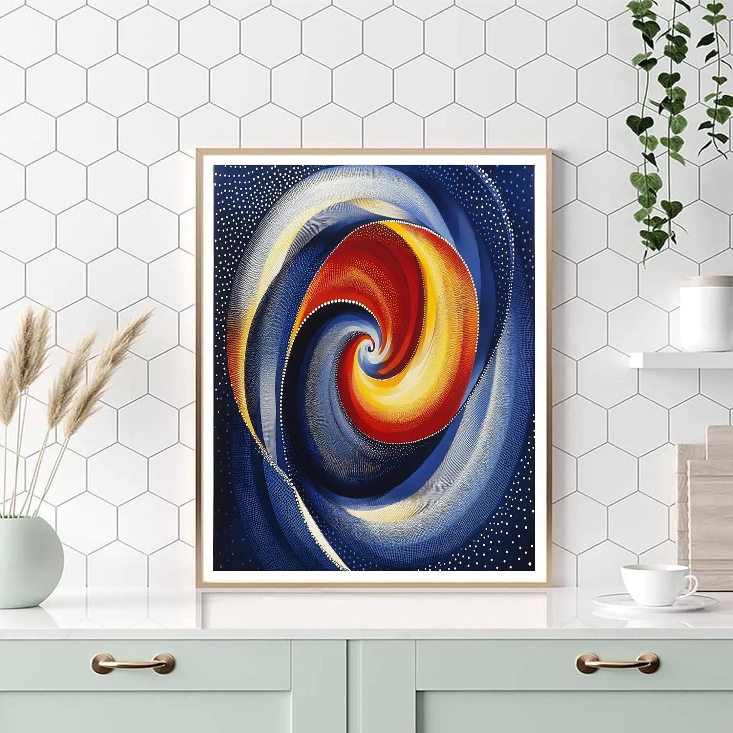 Yayoi Kusama Inspired Time Vortex Number painting