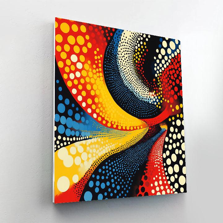 Yayoi Kusama Inspired Cosmic Polka Infinity Painting by numbers kit