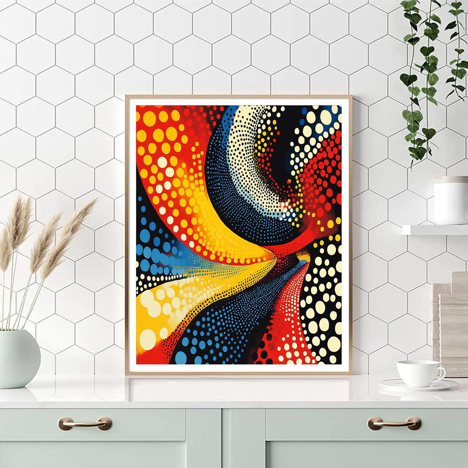 Yayoi Kusama Inspired Cosmic Polka Infinity Painting by numbers kit