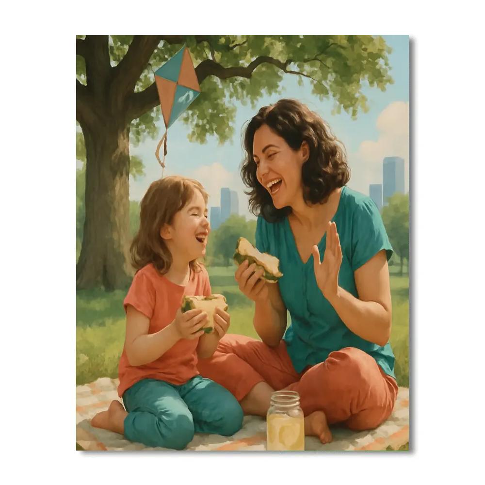 City Park Picnic Duo Numbered painting kits