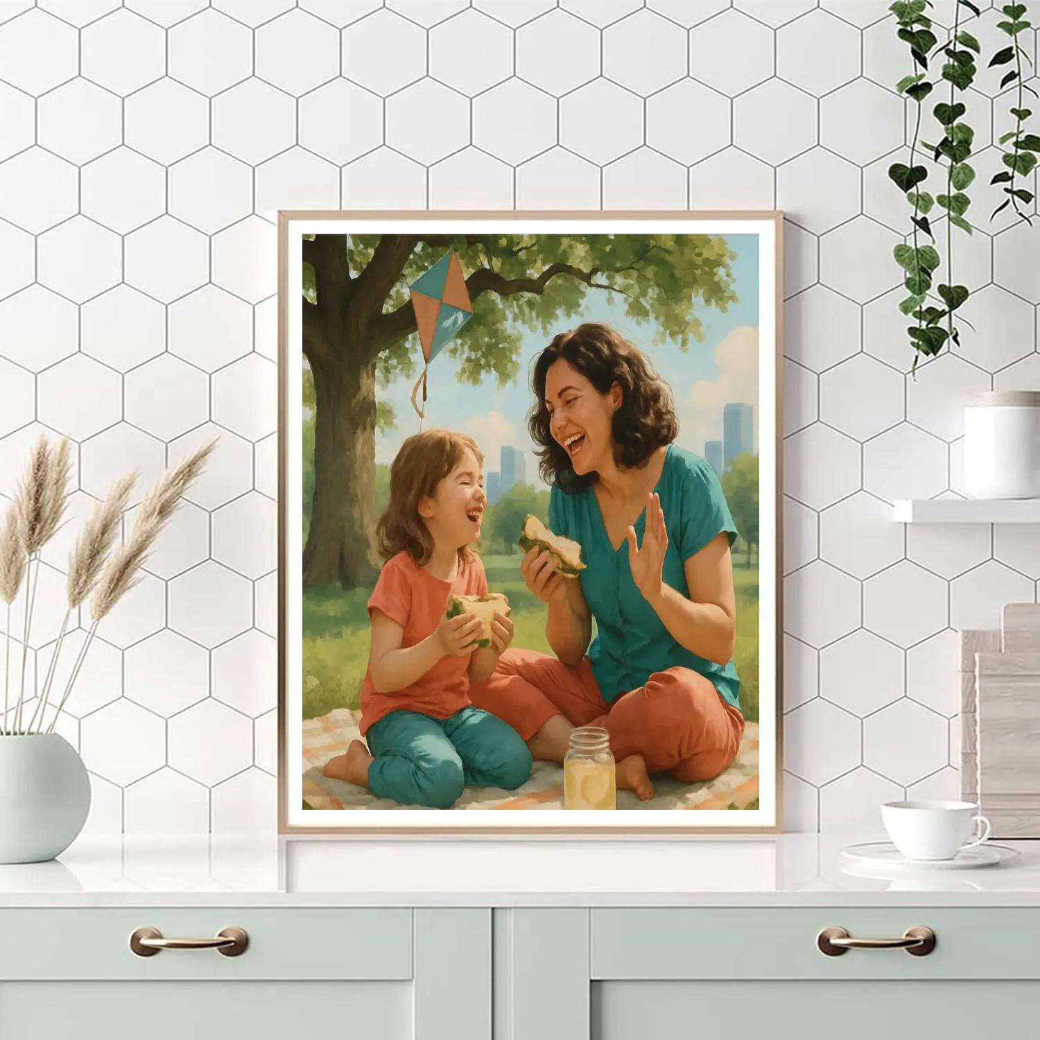 City Park Picnic Duo Numbered painting kits