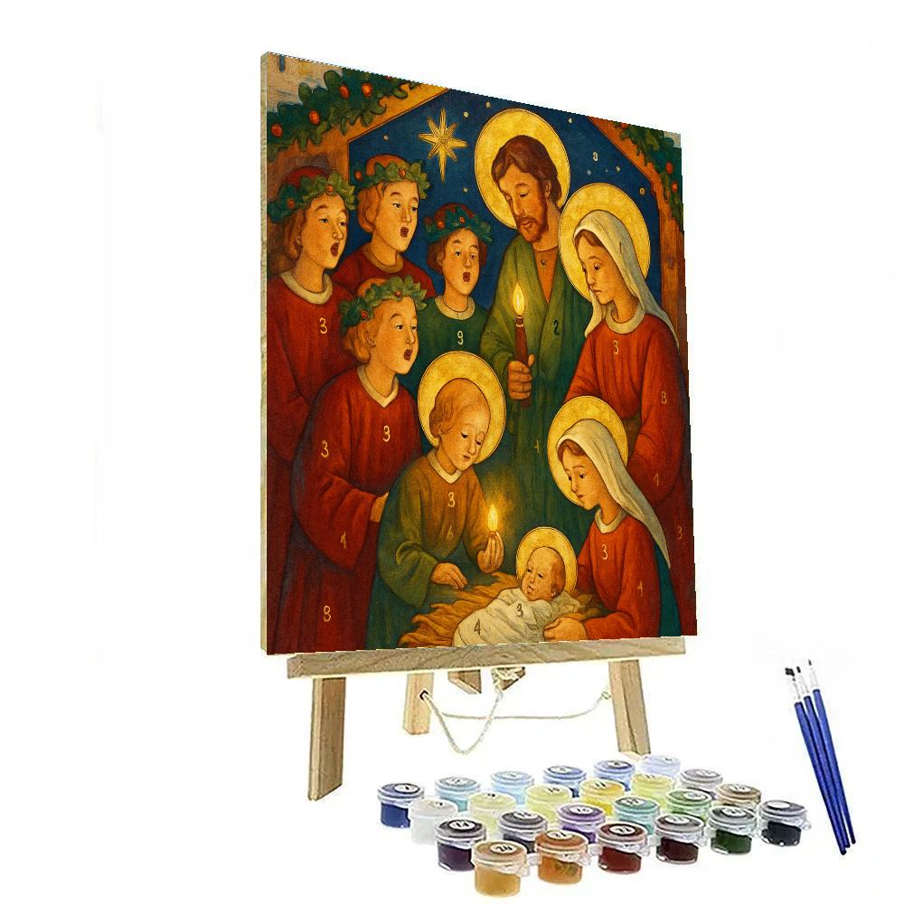 Midnight Nativity Carol Paint by numbers art