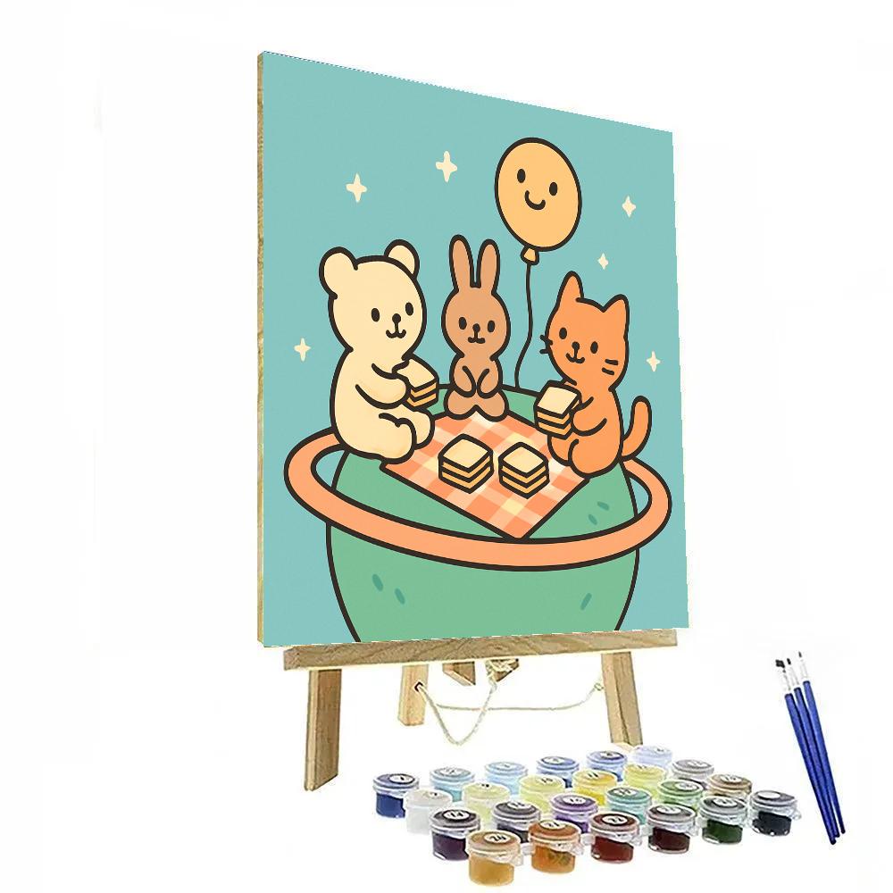 Planetary Picnic Pals Painting by numbers kit