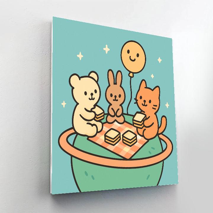 Planetary Picnic Pals Painting by numbers kit