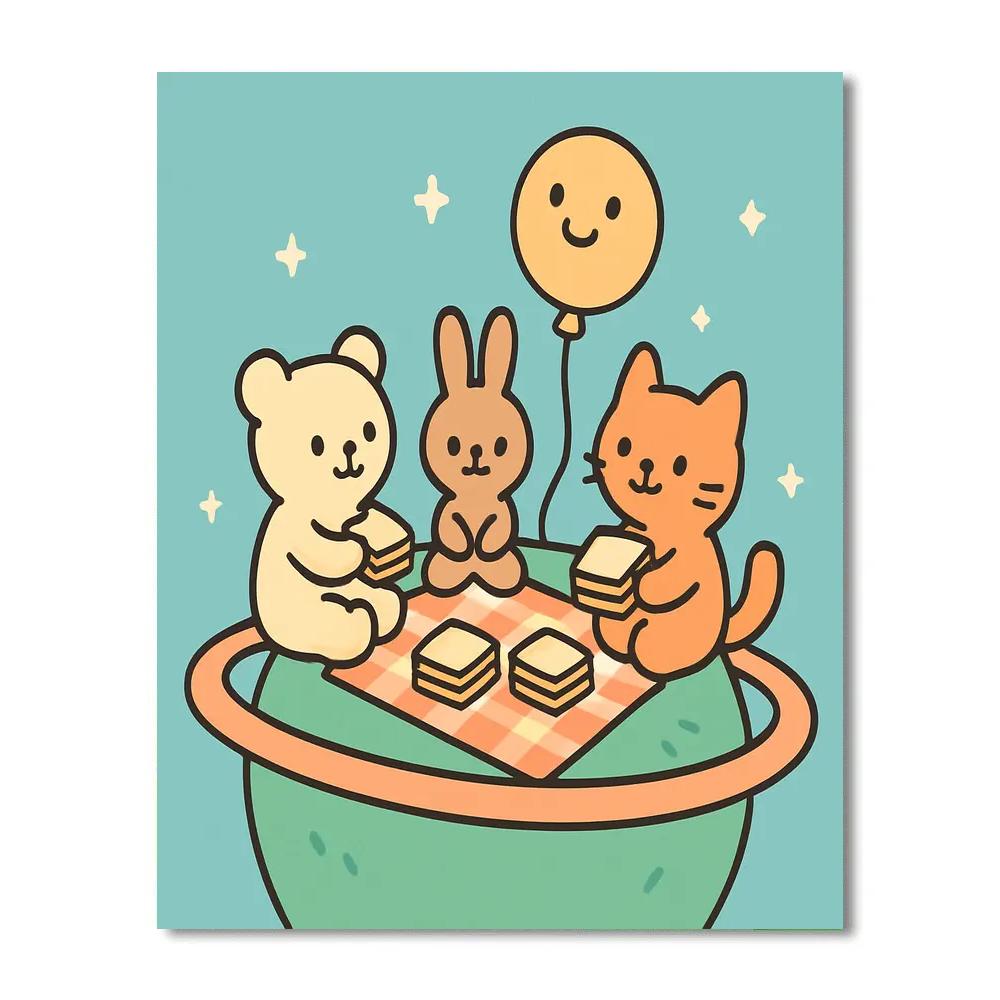 Planetary Picnic Pals Painting by numbers kit