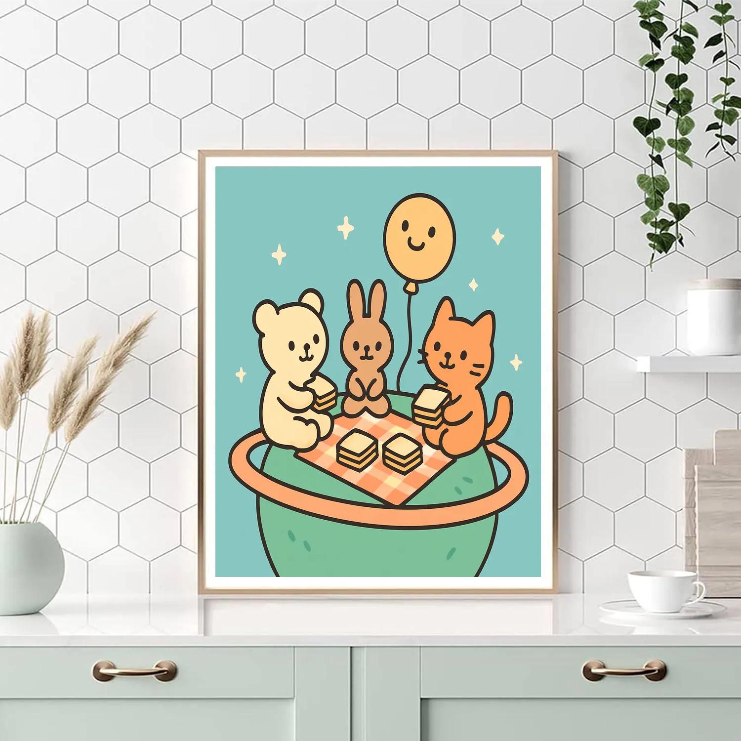 Planetary Picnic Pals Painting by numbers kit