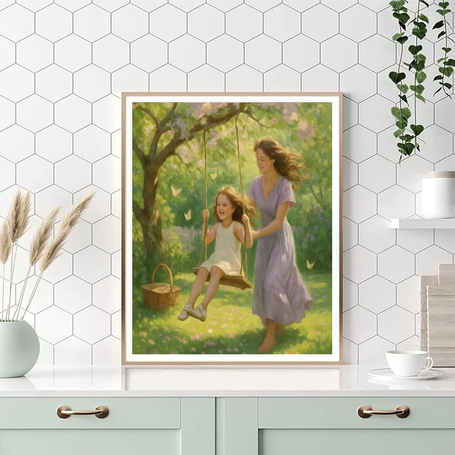 Garden Swing Whisper Number painting