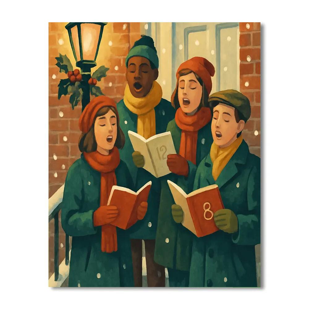 Snowfront Singalong DIY paint by numbers