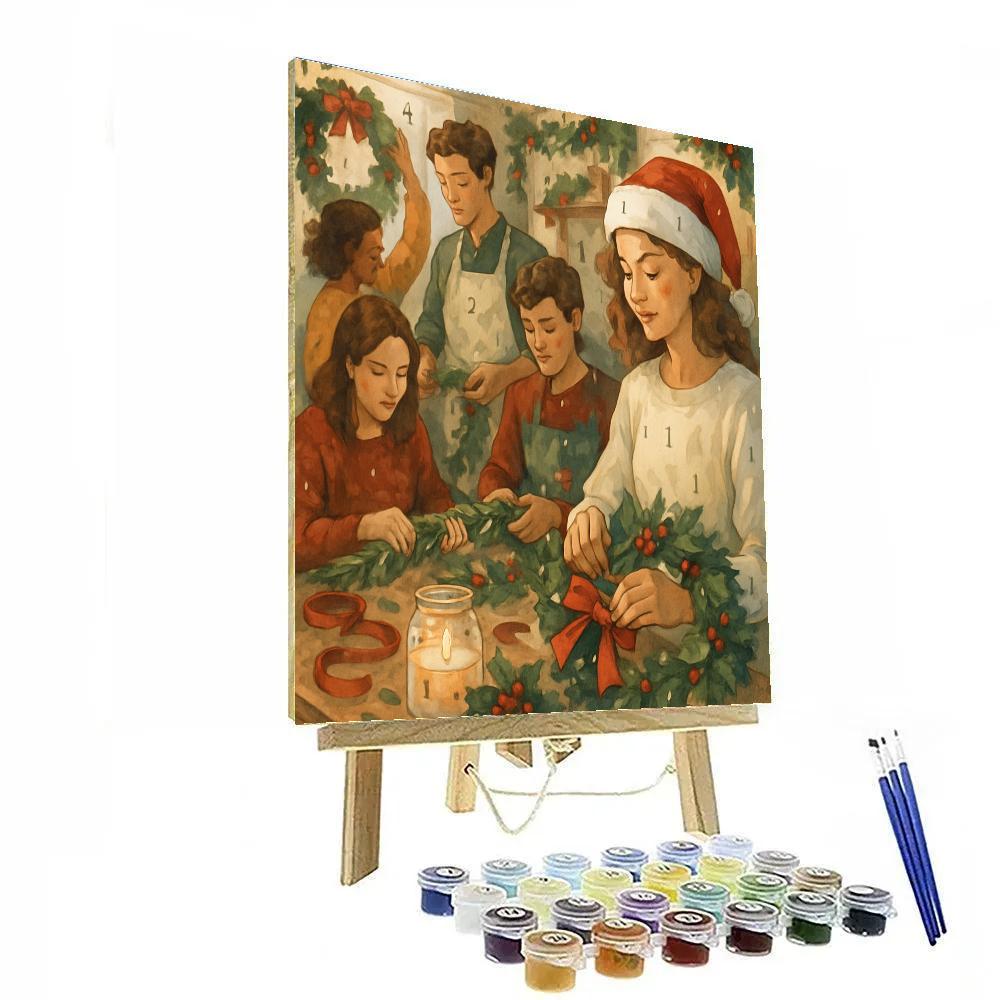 Wreath Workshop Cheer paint by color