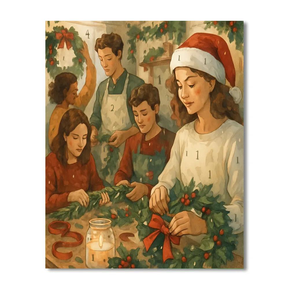 Wreath Workshop Cheer paint by color