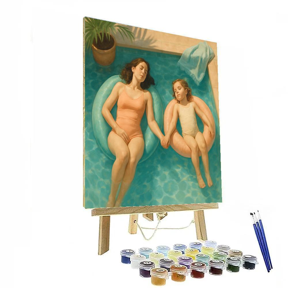 Poolside Floating Lullaby Paint by numbers art