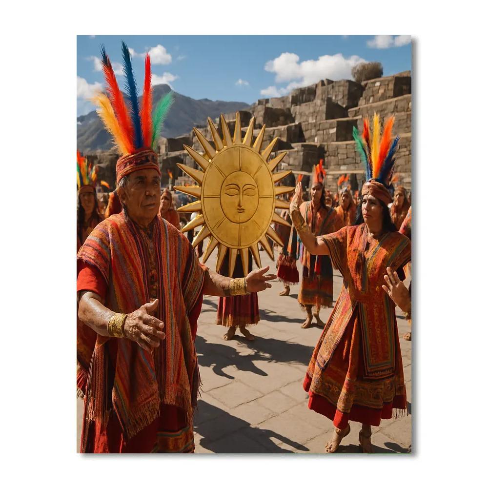 Inti Raymi Cusco Sun Ceremony Paint by numbers art