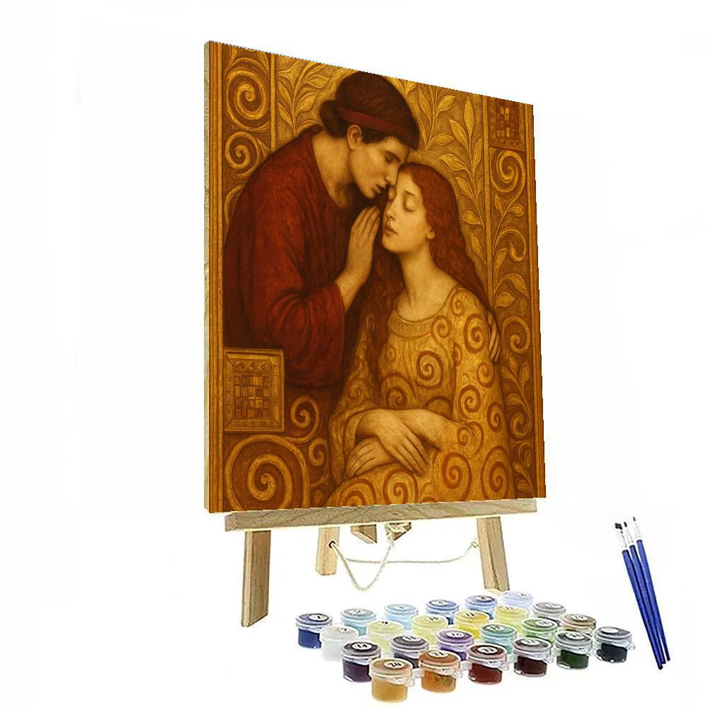 Gustav Golden Whorls Paint by numbers art