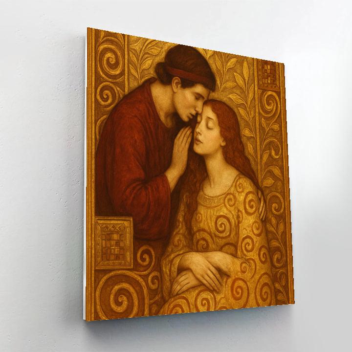 Gustav Golden Whorls Paint by numbers art