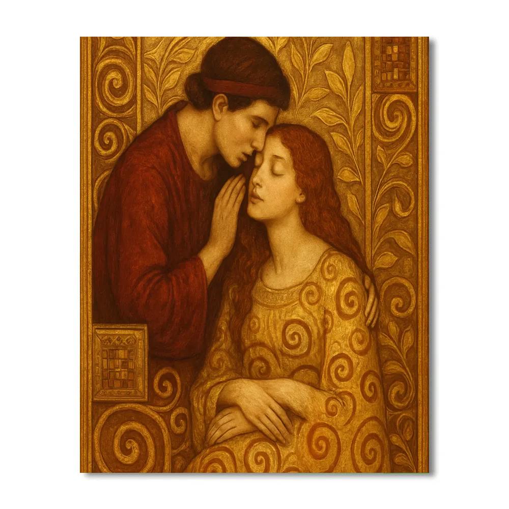 Gustav Golden Whorls Paint by numbers art