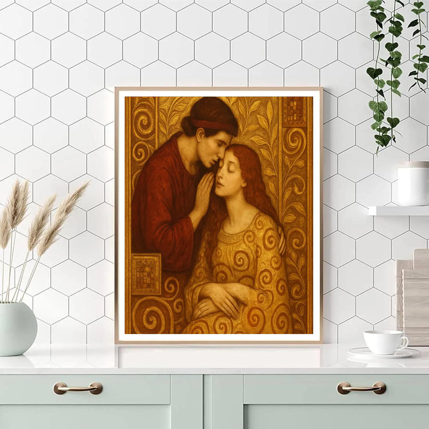 Gustav Golden Whorls Paint by numbers art