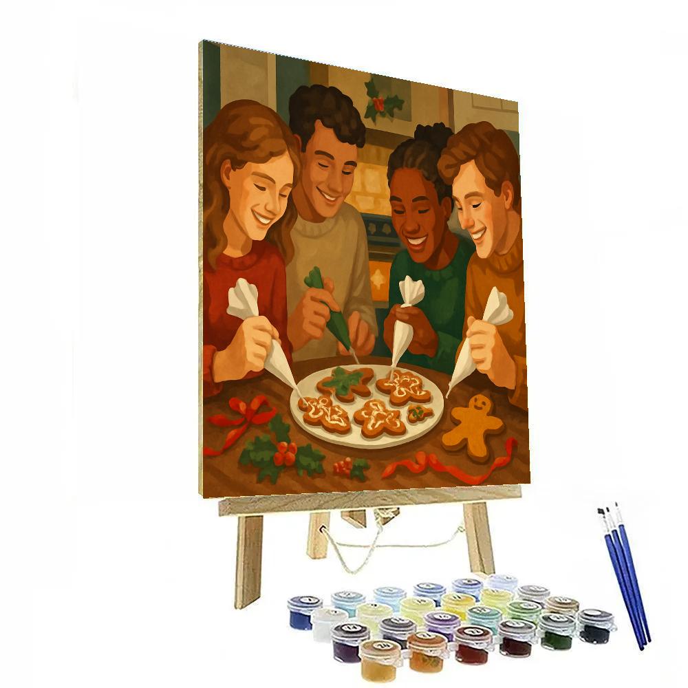 Gingerbread Circle Painting by numbers kit