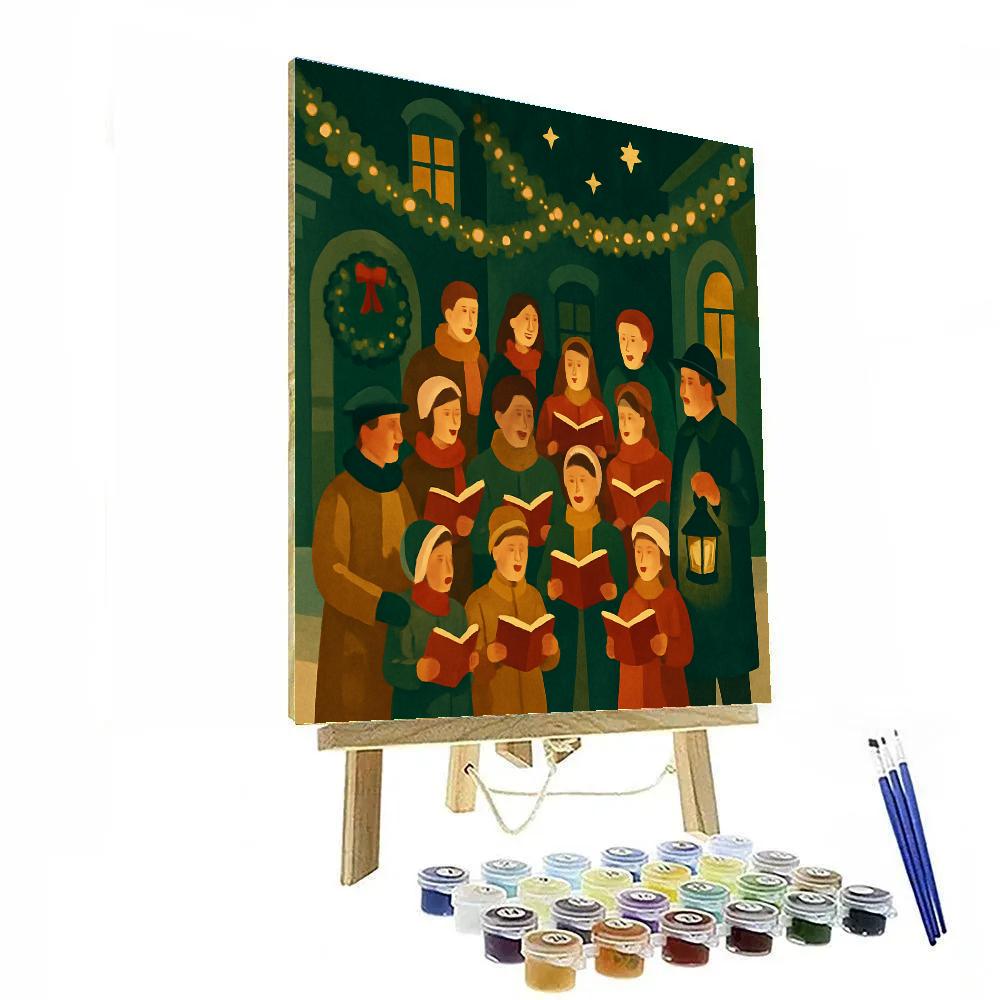 Starlit Carol Courtyard painting number kit