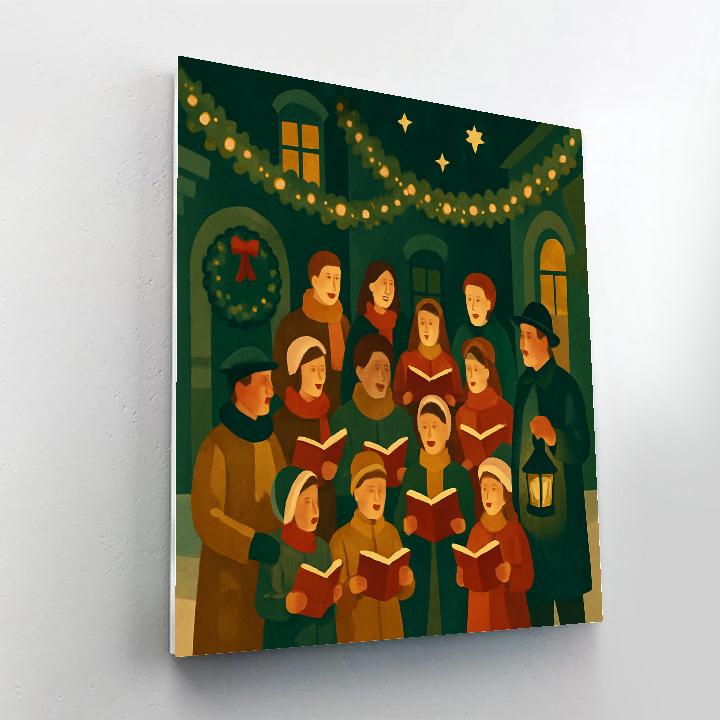 Starlit Carol Courtyard painting number kit