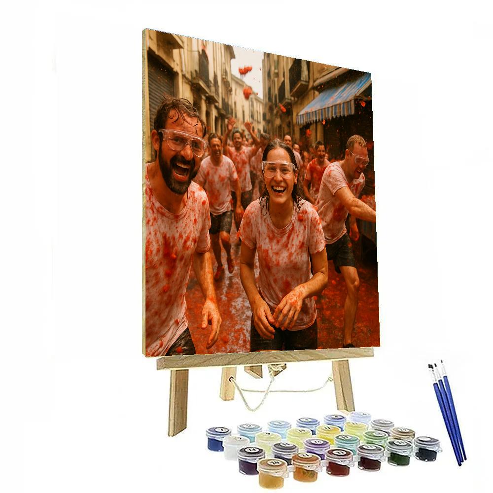 La Tomatina Tomato Fight Bulwark Numbered painting kits