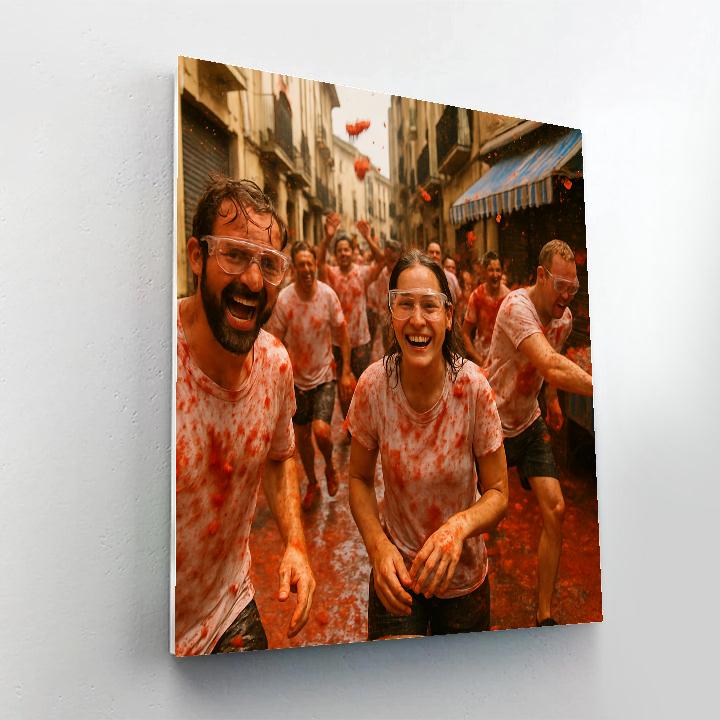 La Tomatina Tomato Fight Bulwark Numbered painting kits
