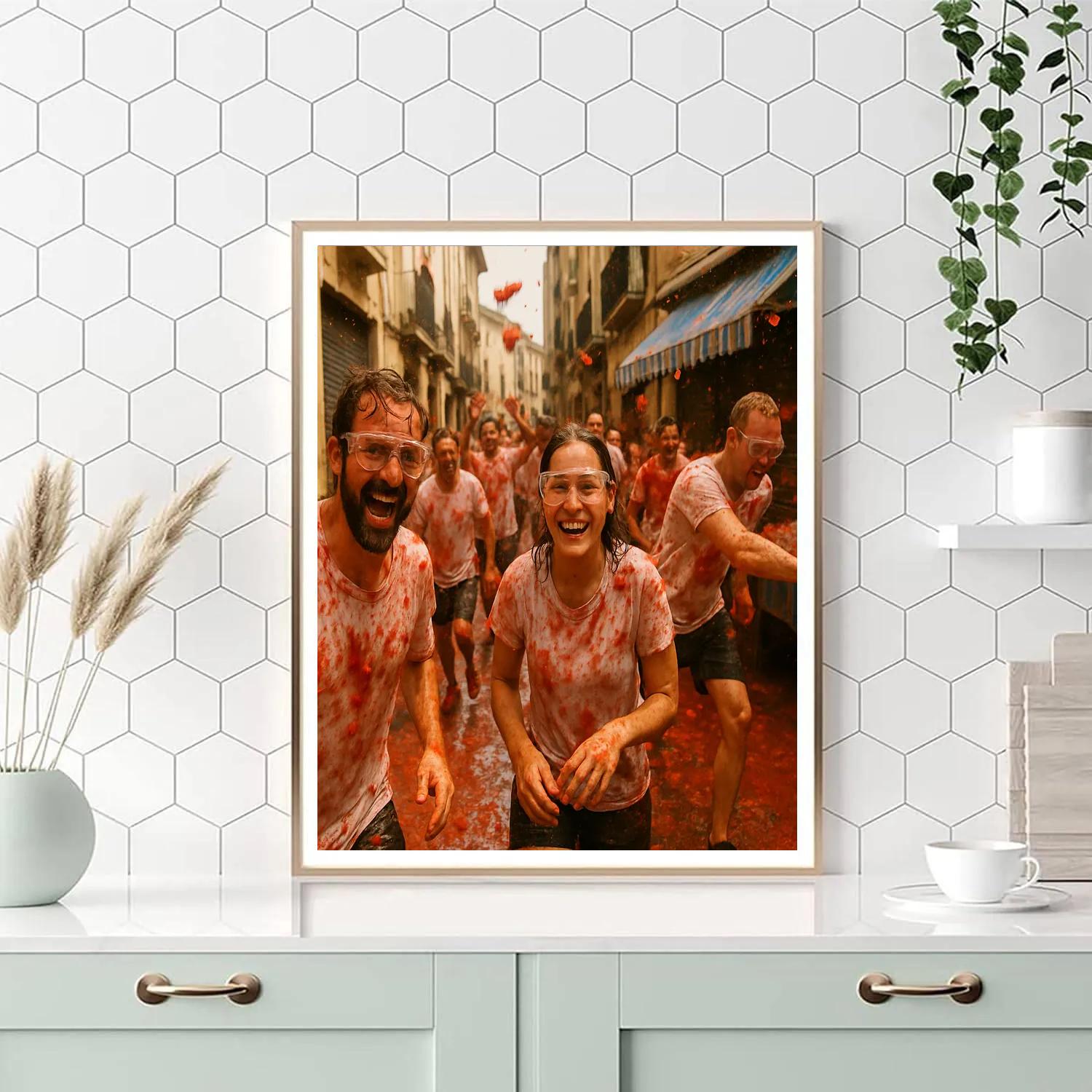 La Tomatina Tomato Fight Bulwark Numbered painting kits