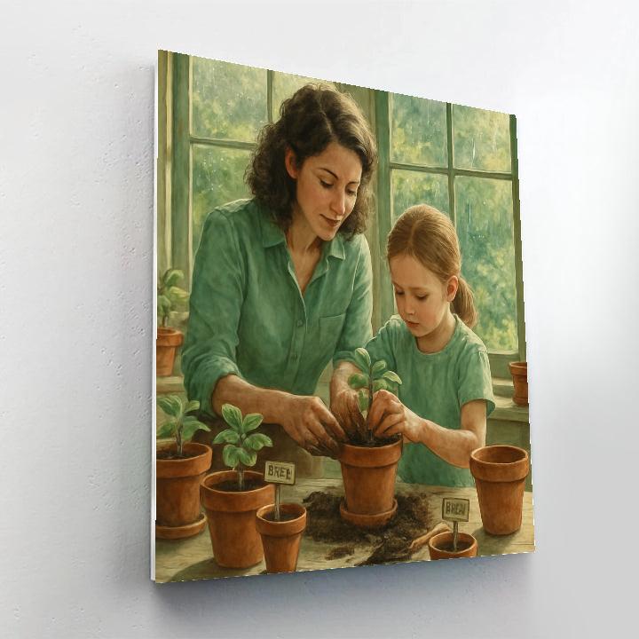 Sunroom Planting Lesson paint by numbers