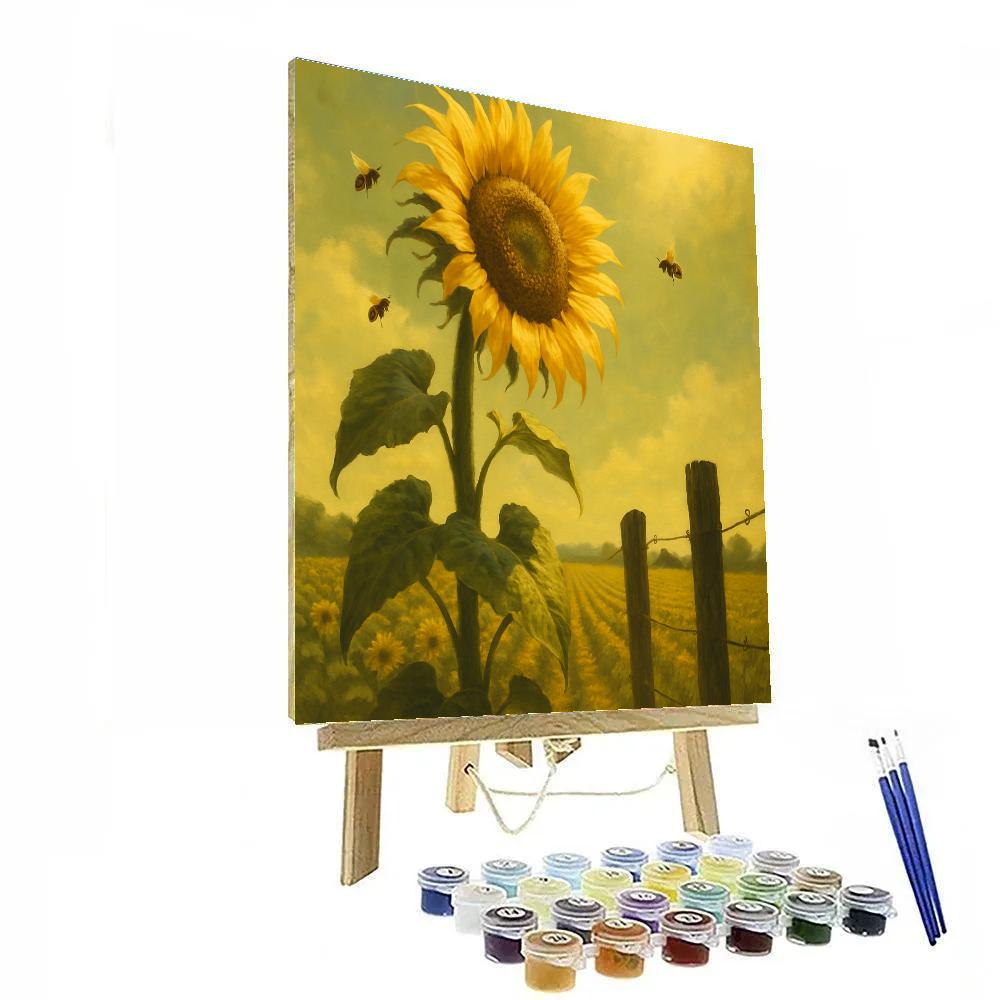 Sunflower Summer Gaze paint by number