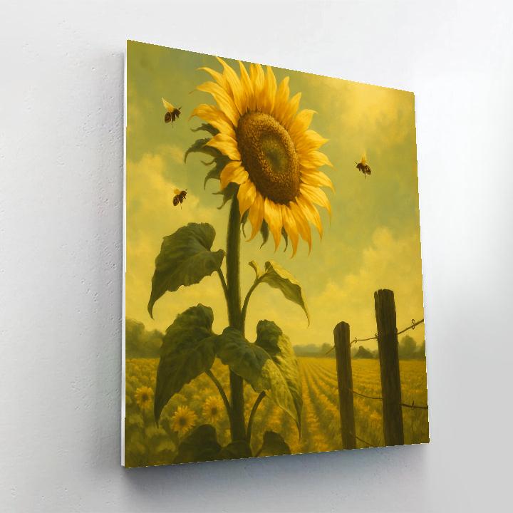 Sunflower Summer Gaze paint by number