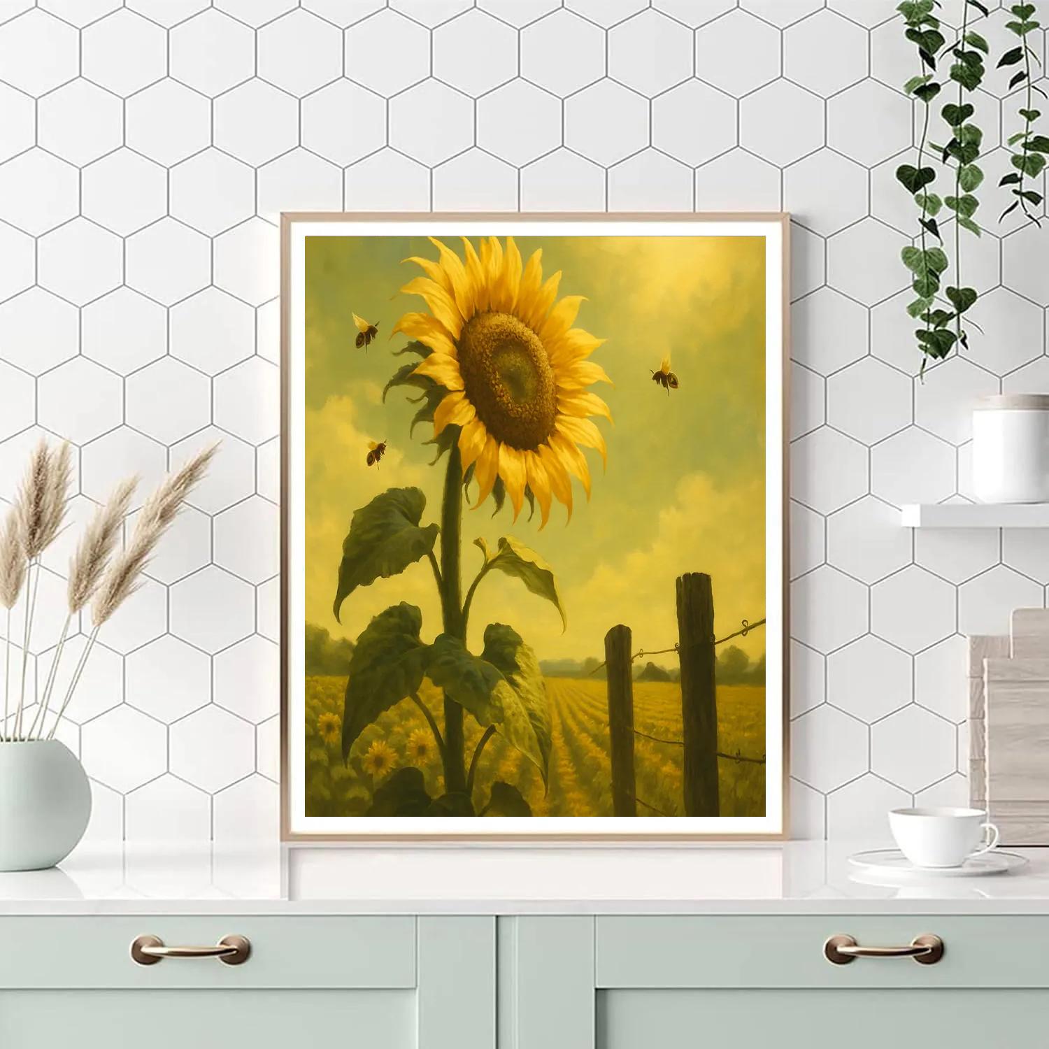 Sunflower Summer Gaze paint by number