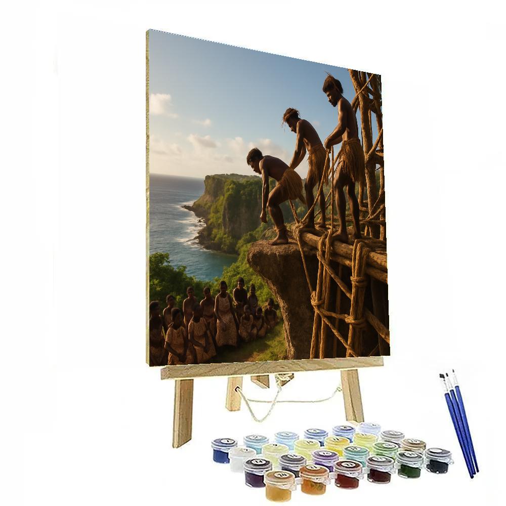 Naghol Land Diving Pentecost painting number kit