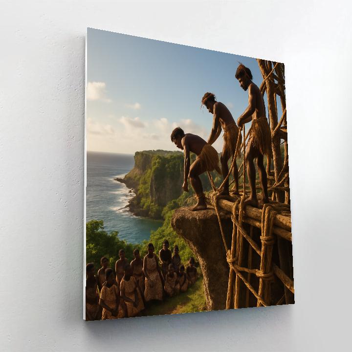 Naghol Land Diving Pentecost painting number kit