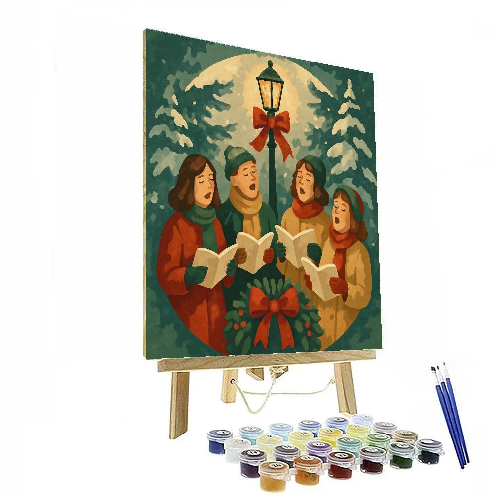 Carousel Of Carolers painting number kit
