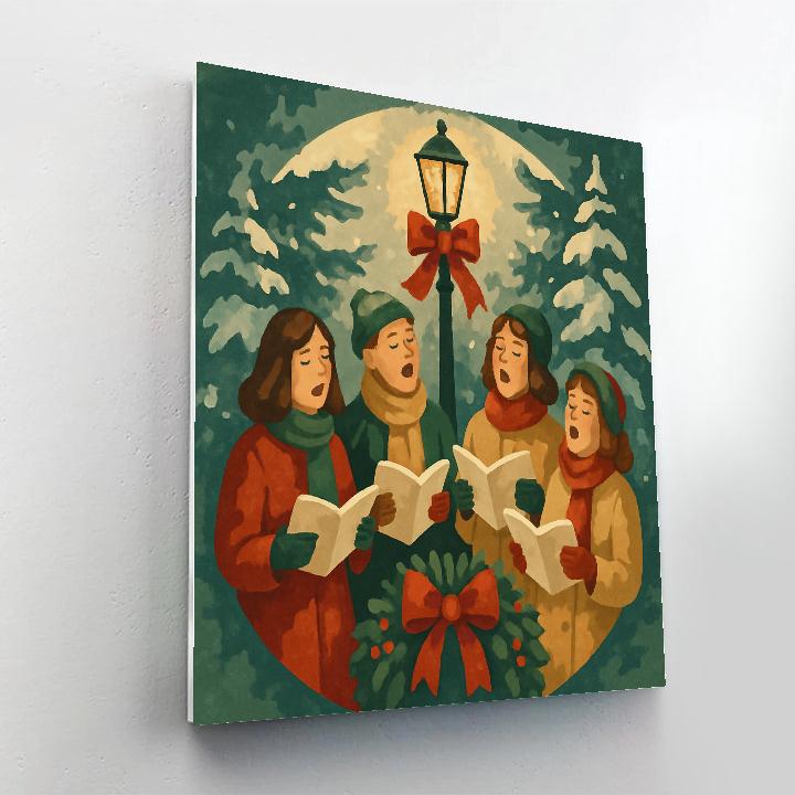 Carousel Of Carolers painting number kit