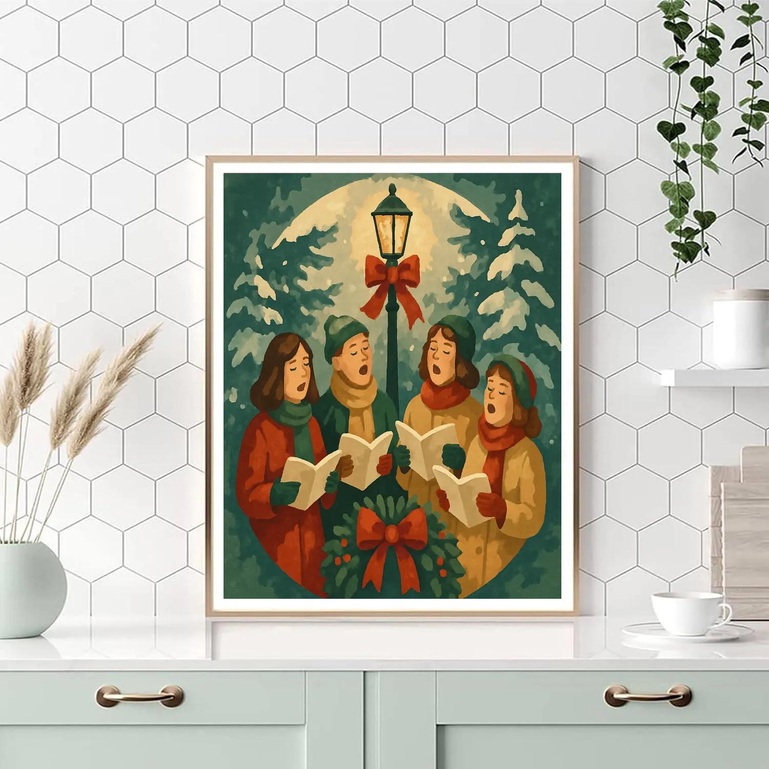 Carousel Of Carolers painting number kit