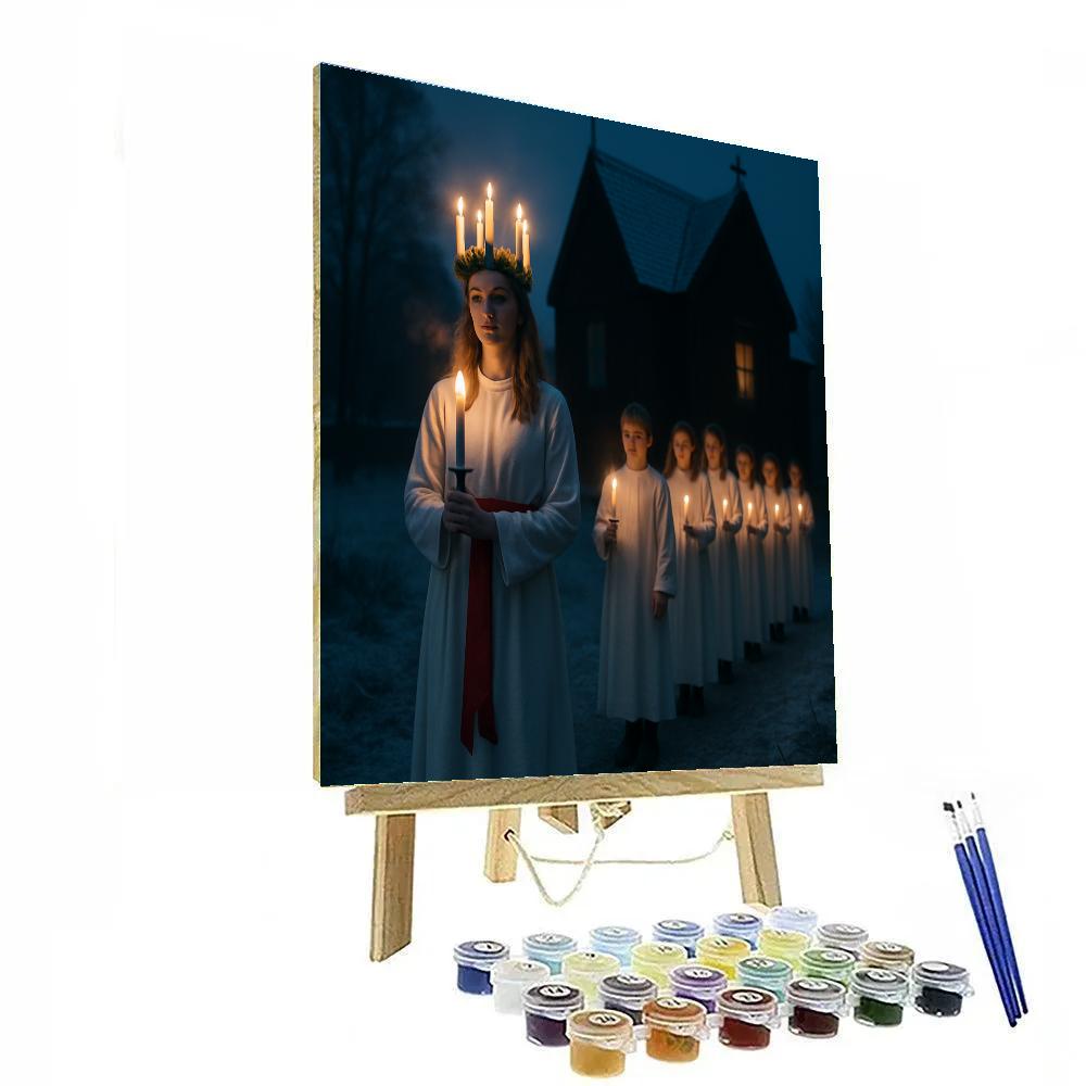 Feast Of Saint Lucia Candle Procession Numbered painting kits