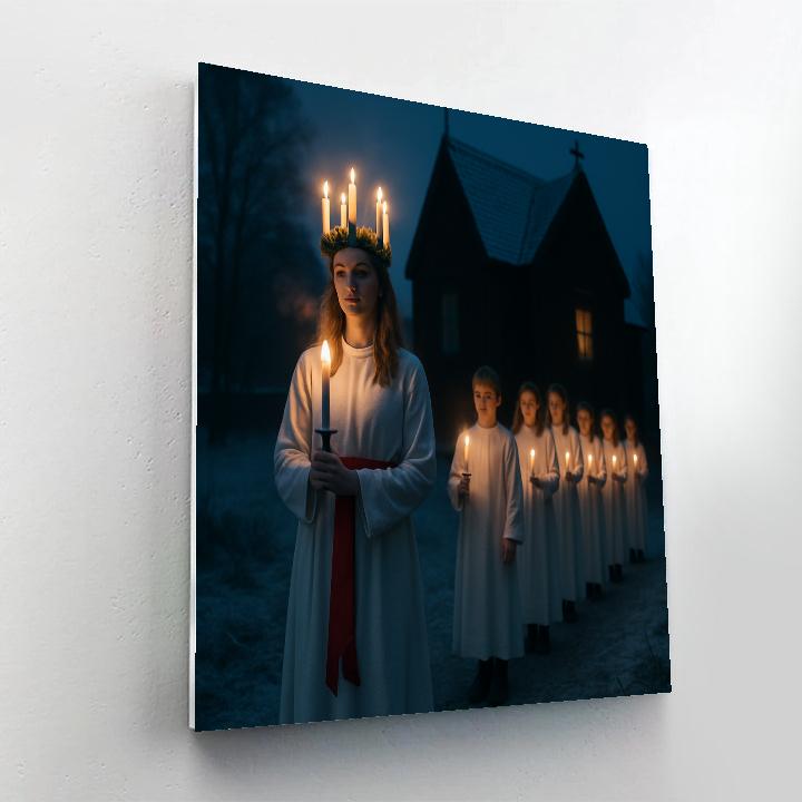 Feast Of Saint Lucia Candle Procession Numbered painting kits