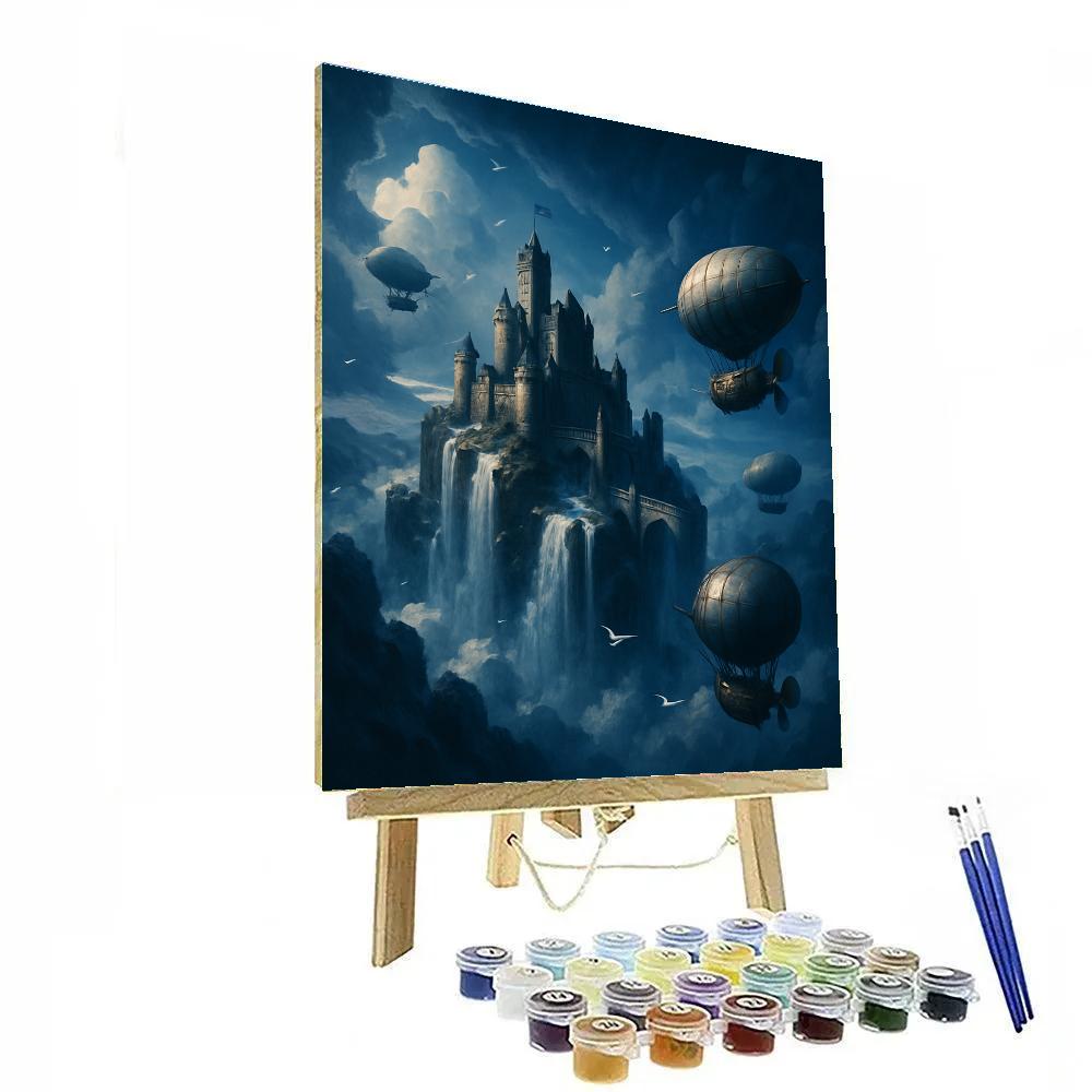 Fantasy Skyborne Citadel paint by number