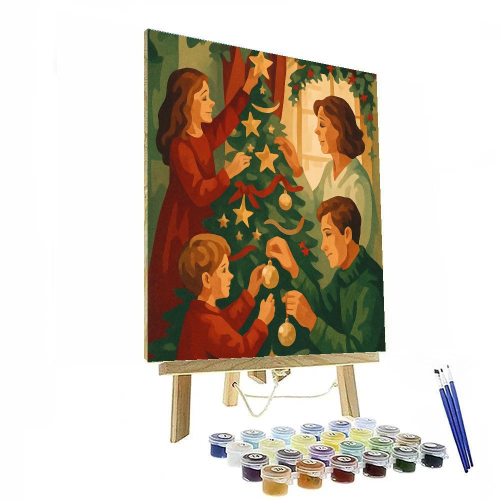 Ornaments And Evergreen Embrace Numbered painting kits