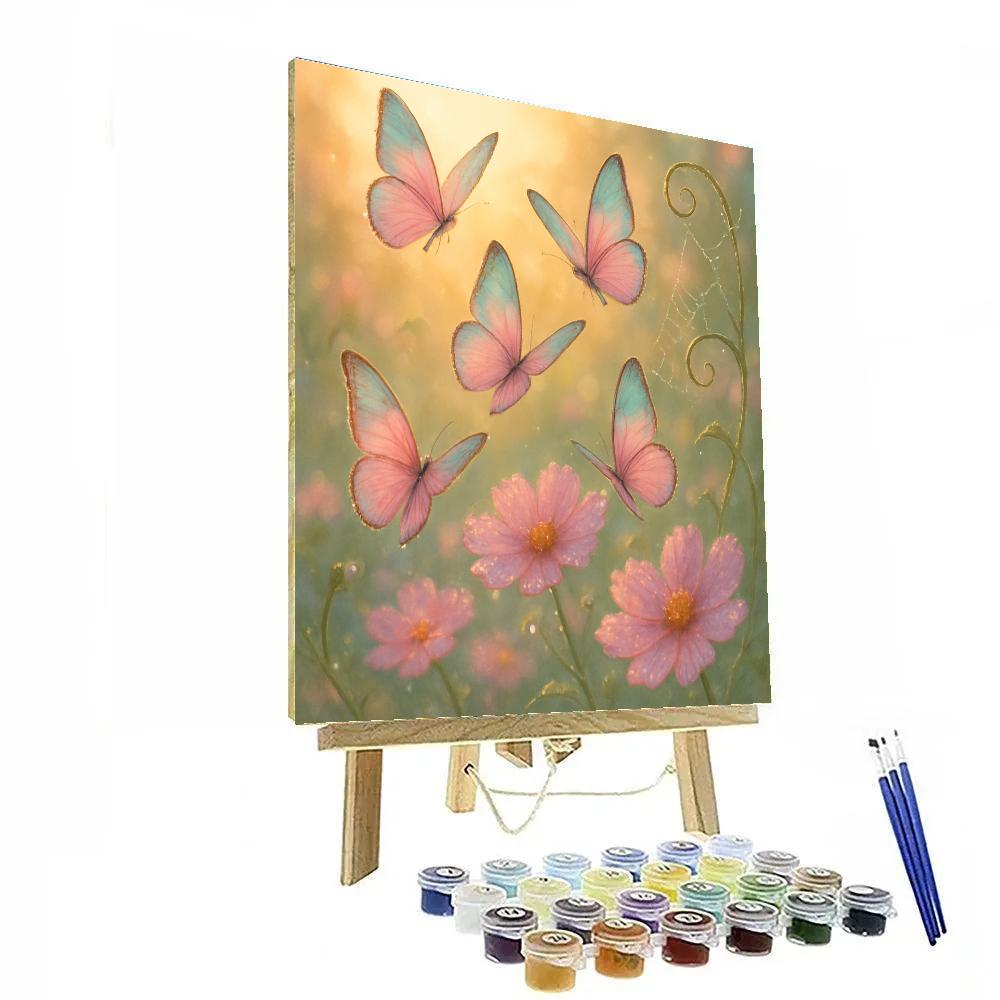 Butterfly Dawn Ballet painting number kit