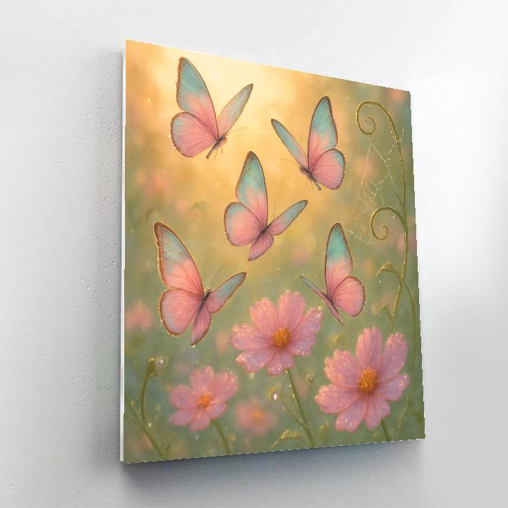 Butterfly Dawn Ballet painting number kit