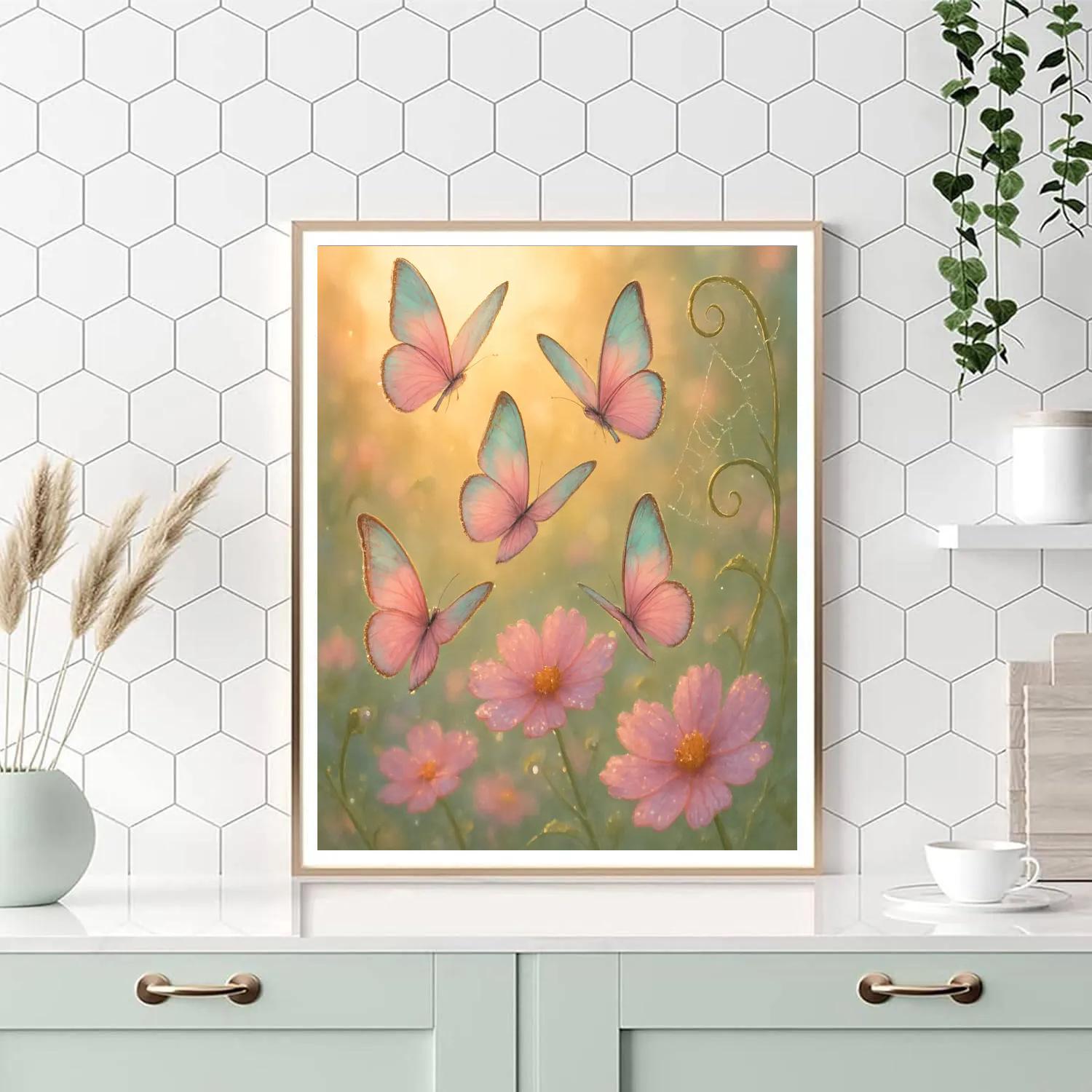 Butterfly Dawn Ballet painting number kit